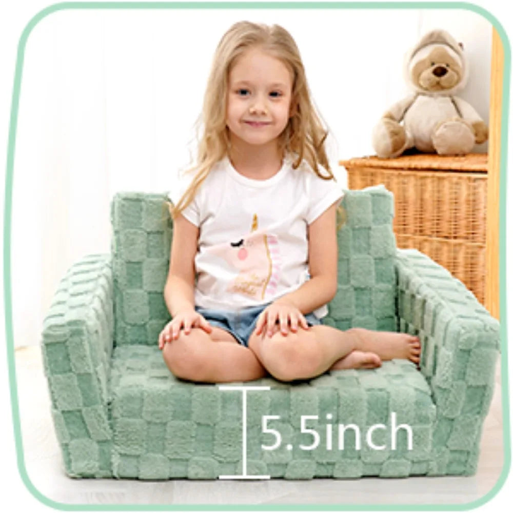 2-in-1 Flannel Fold Out Kid's Couch