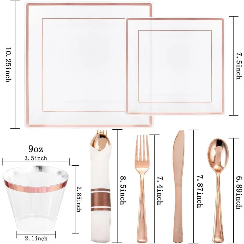 30-Guest Disposable Dinnerware Set