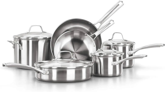 10-Piece Classic Stainless Steel Cookware Set