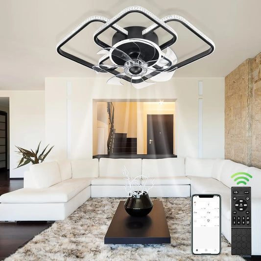 27" Remote Dimmable LED Ceiling Fan Light