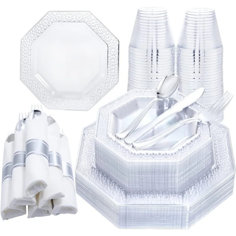 30-Guest Disposable Dinnerware Set