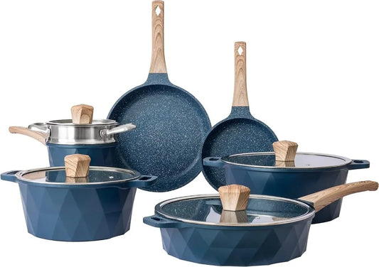 13 Piece Country Kitchen Nonstick Induction Cookware Sets