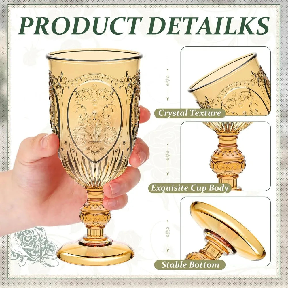 7.5oz Plastic Wine Glasses Set of 48 - Amber