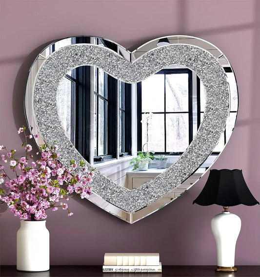 31" Heart Shaped Accent Wall Mirror