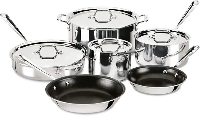 0 Piece, 3-Ply Stainless Steel Non Stick Cookware Set