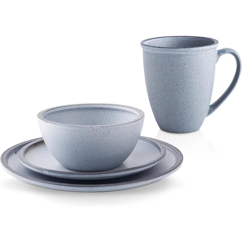 Tom Stoneware Reactive Glaze Dinnerware Set, 16/32 piece