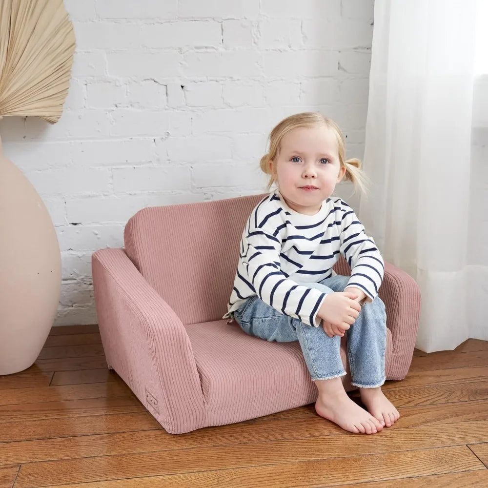 Comfy Kids Chair for Toddler - Stylish 2 in 1 Lounger