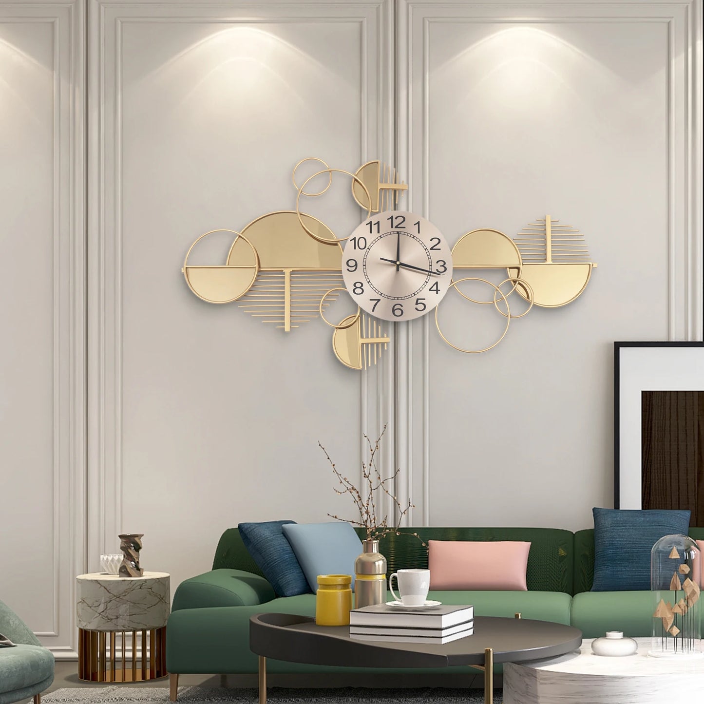 Large Golden Modern Minimalist Metal Wall