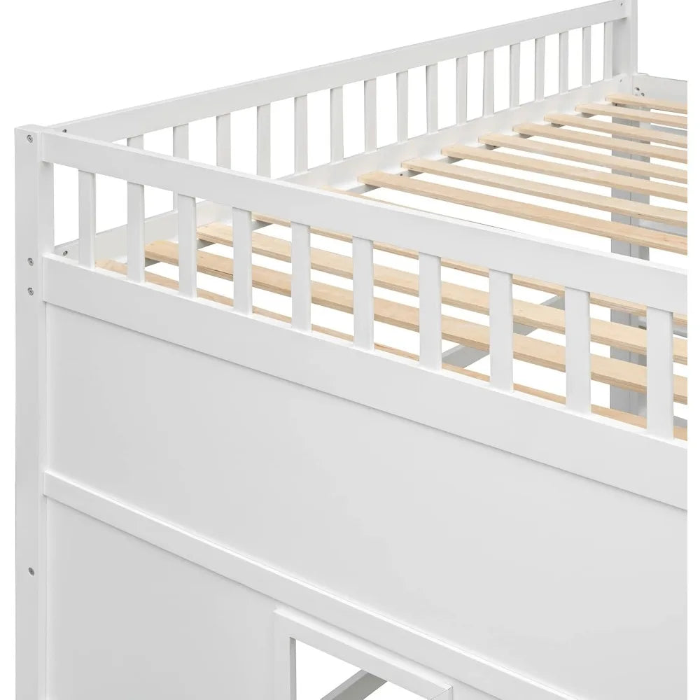 Twin Solid Wood Loft Bed Frame Playhouse