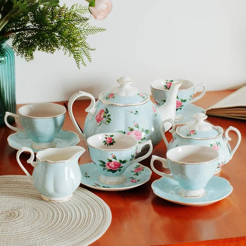 13 piece - Floral British Style Tea Set