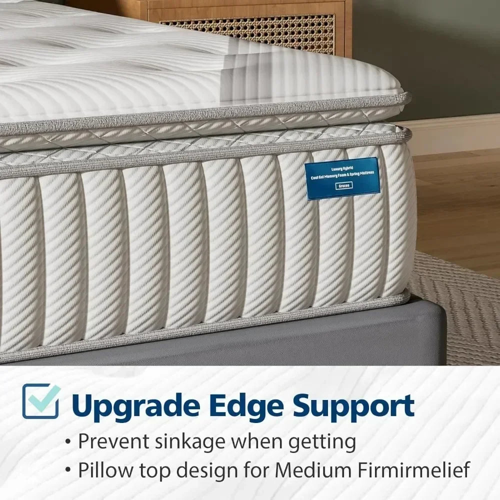 14-Inch Memory Foam Hybrid Mattress with Pocket Spring