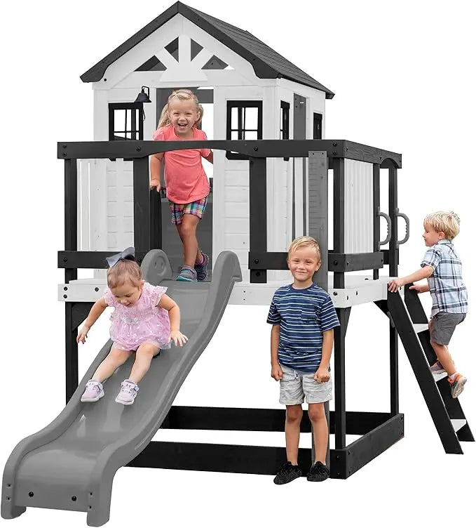 Wrap-Around Deck Cedar Playhouse