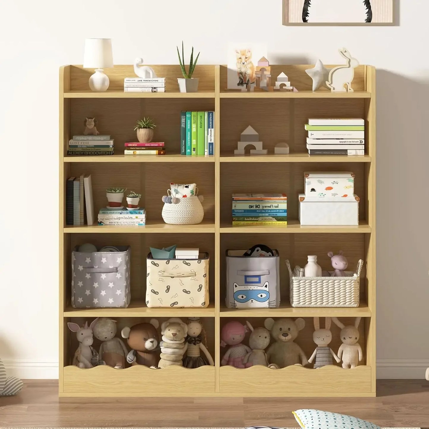 10 Cube, Kids Bookshelf and Toy Storage Organizer