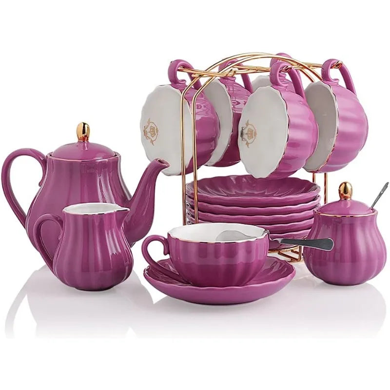 British Royal Series, Porcelain Tea Sets, Service for 6