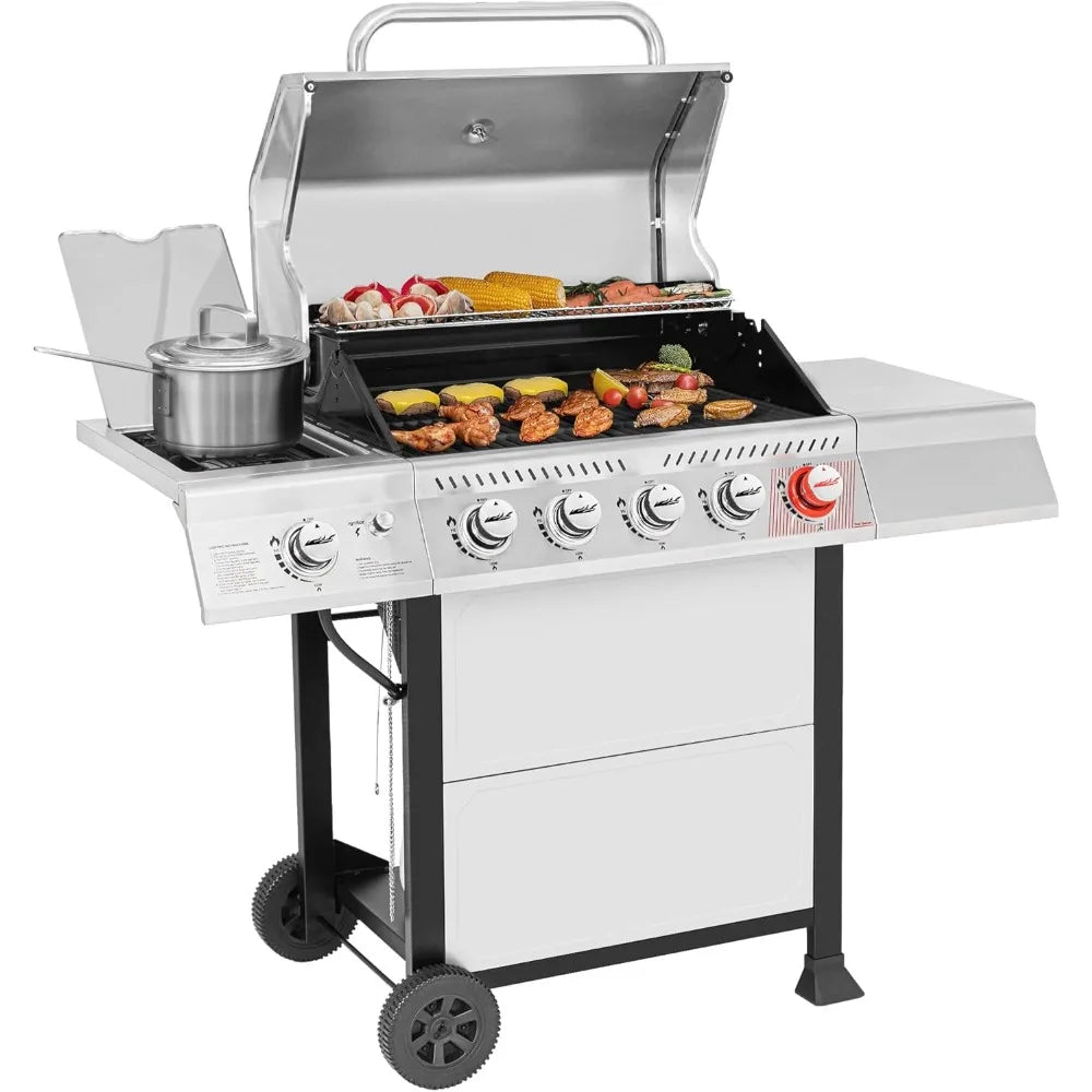 GA5401T 5-Burner Propane Gas Grill with Sear Burner and Side Burner