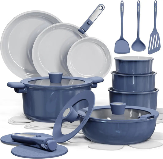 25pcs Nonstick Ceramic Cookware Set