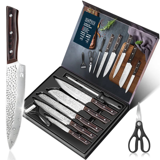 8pcs Hammer Pattern Chef Knives Set