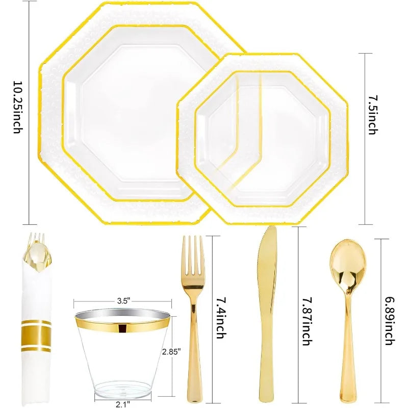 30-Guest Disposable Dinnerware Set