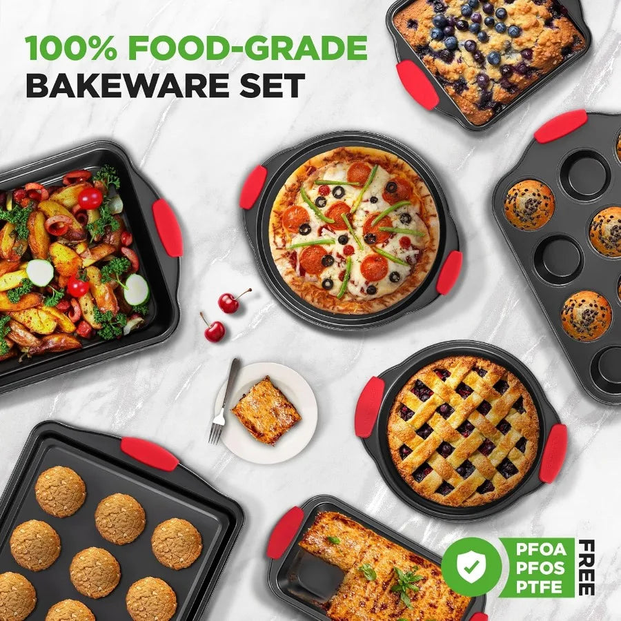 8 Piece Deluxe Non-Stick Baking Pans Set