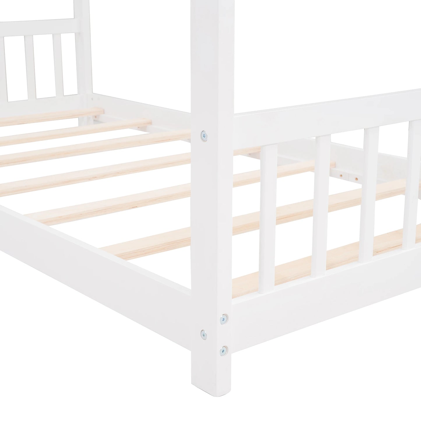 White Twin Size House Bed Frame