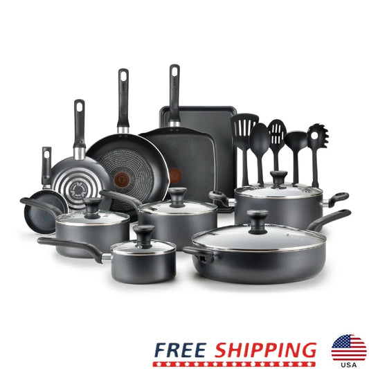 20 Piece Thermo-Spot Technology Easy Care Non-Stick Cookware Set