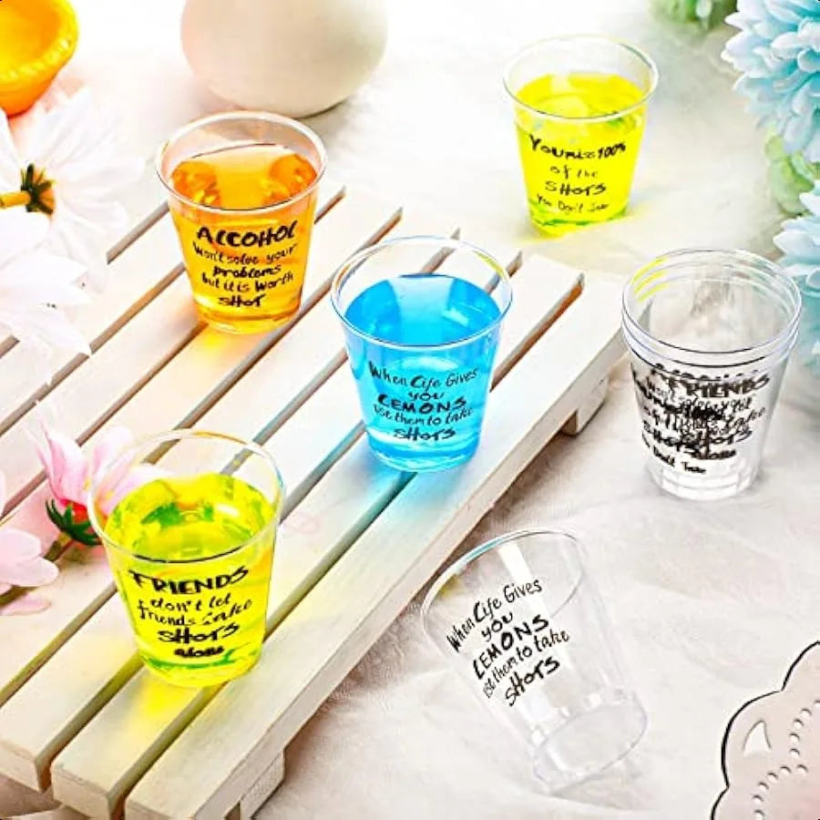 100 Pcs Plastic Shot Glasses - 1.5 oz Disposable Cups