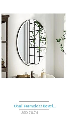 36" x 24" Decorative Wall Mirror with Uneven Beveled Edge Glass Frame