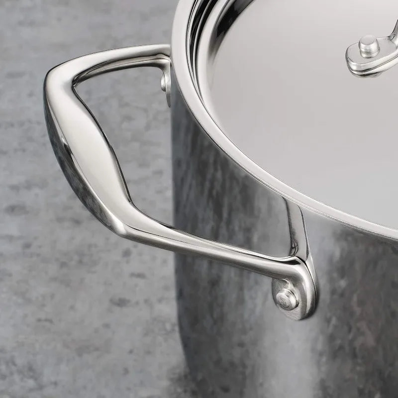 Tramontina 12-Piece Tri-Ply Clad Stainless Steel Cookware Set
