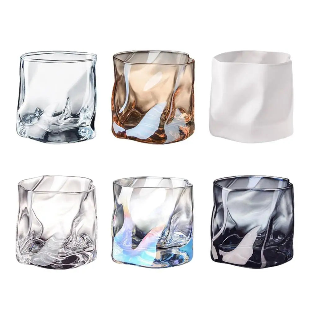 6pcs Irregular Whiskey Glasses Set