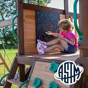 Cedar Wood Swing Set Playhouse