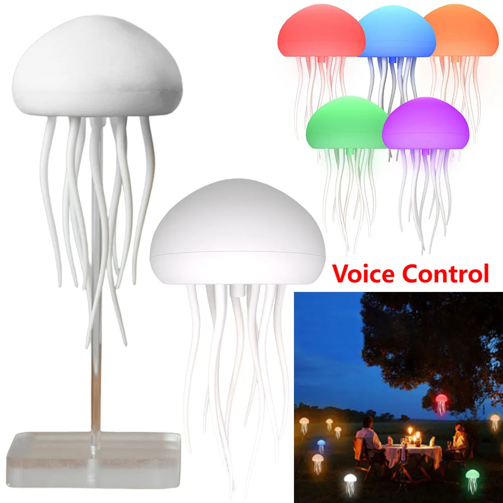 Voice Control Jellyfish Atmosphere Night Light