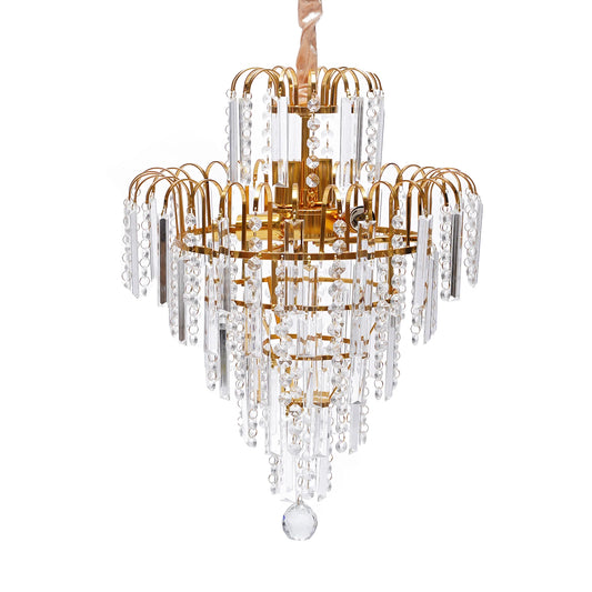 Gold Elegant Crystal Ceiling Light Fixture