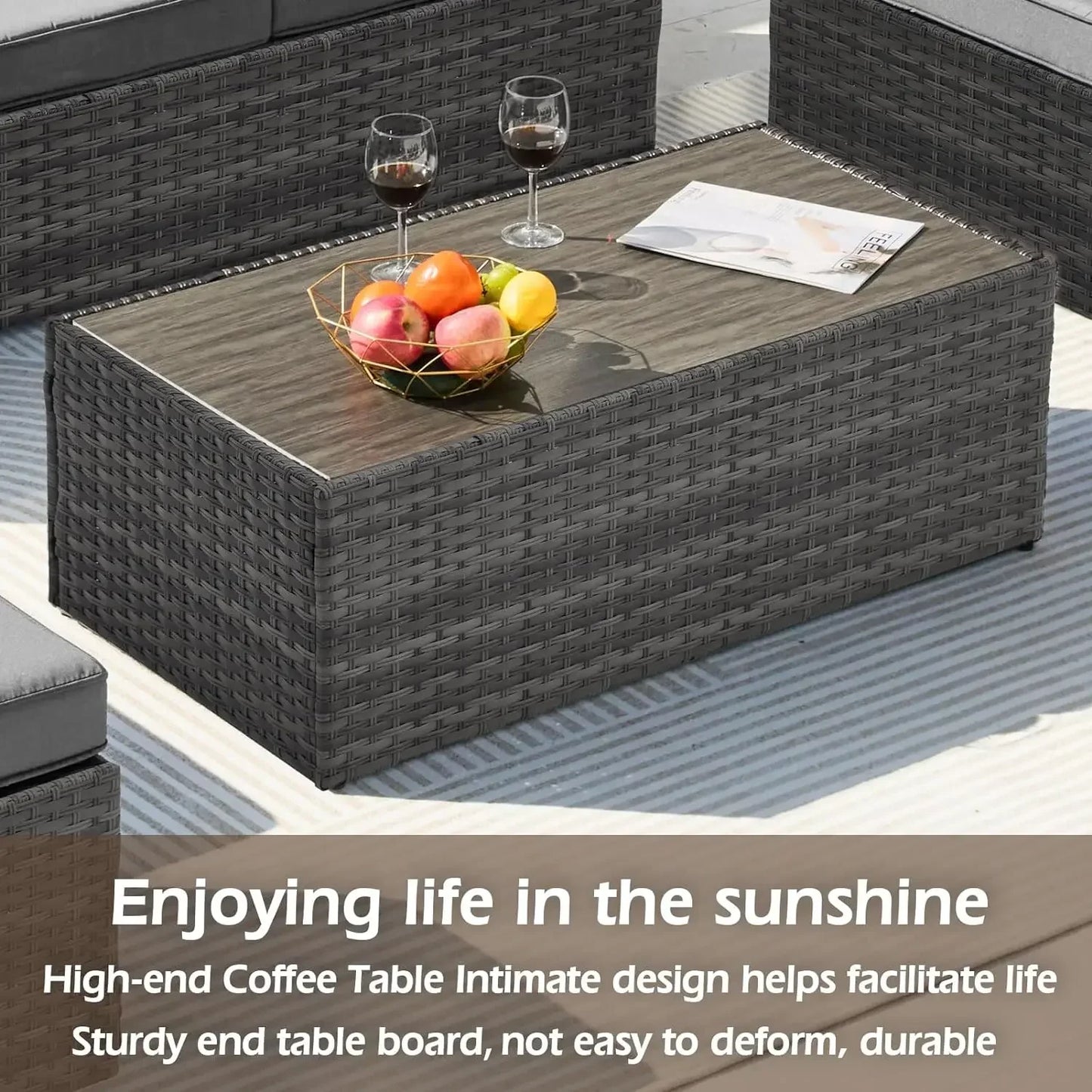 Exclusive Quick Install Patio Furniture Set w/Ottoman