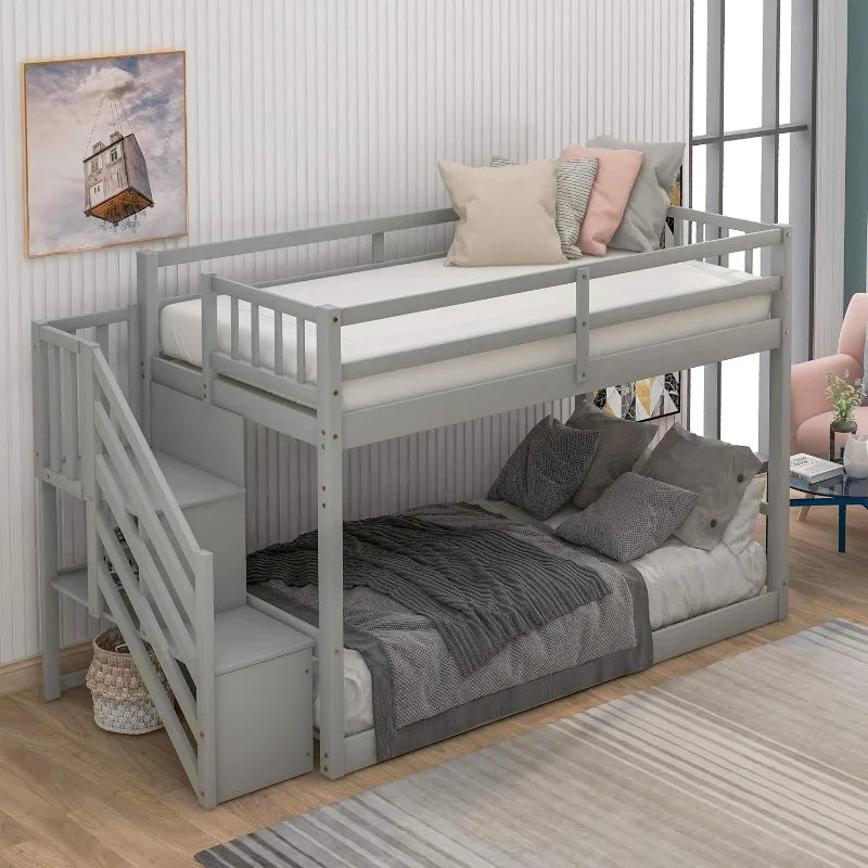 Detachable Twin Over Twin Bunk Bed