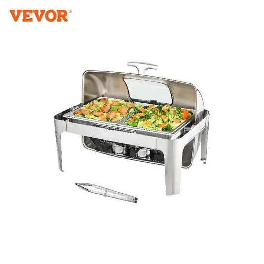 1/2/4/6 Pack, Rectangle Chafing Dish Buffet Set Warmer w/ Lid