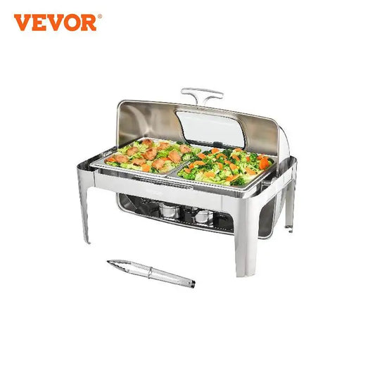 1/2/4/6 Rectangle Chafing Dish w/ Lid Buffet Set