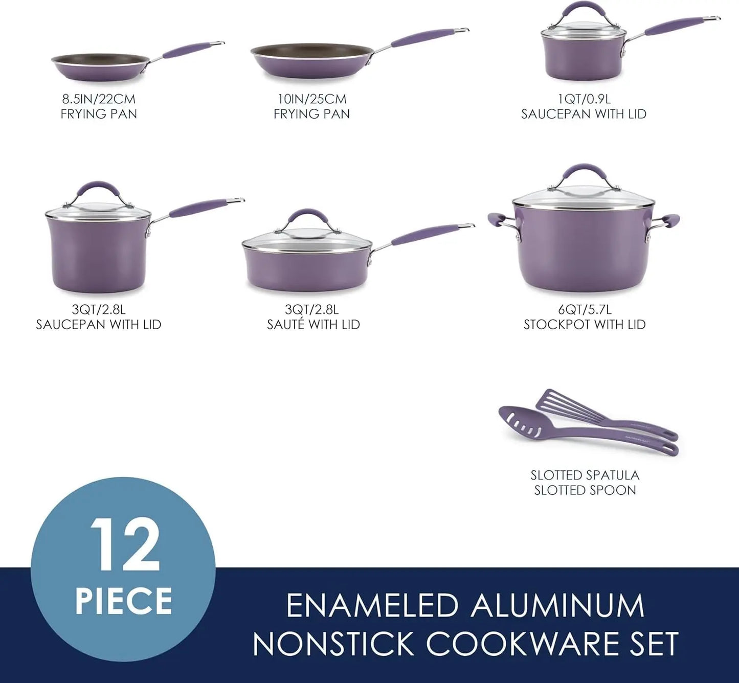 Nonstick Cookware Pots and Pans Set, 12 Piece