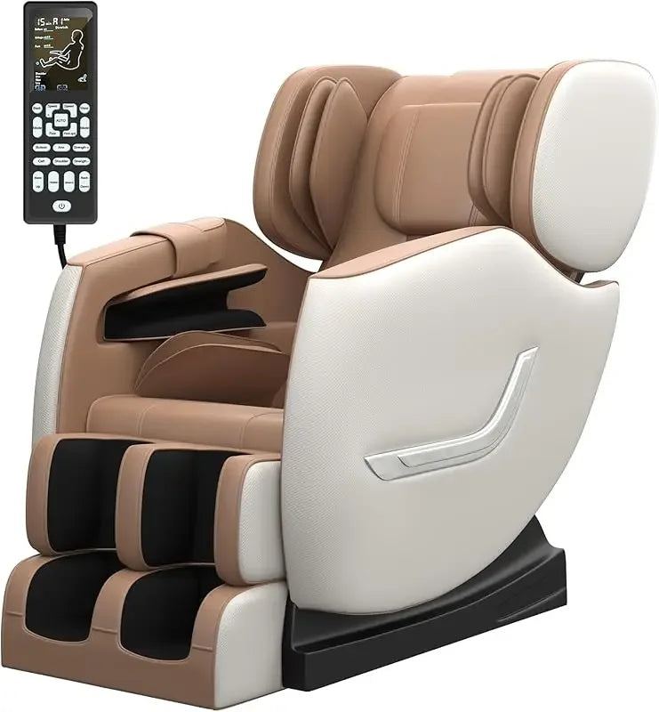 Full Body Zero Gravity Chair with 8 Fixed Massage Rollers,6 Auto Modes, Waist Heated, Bluetooth Speaker