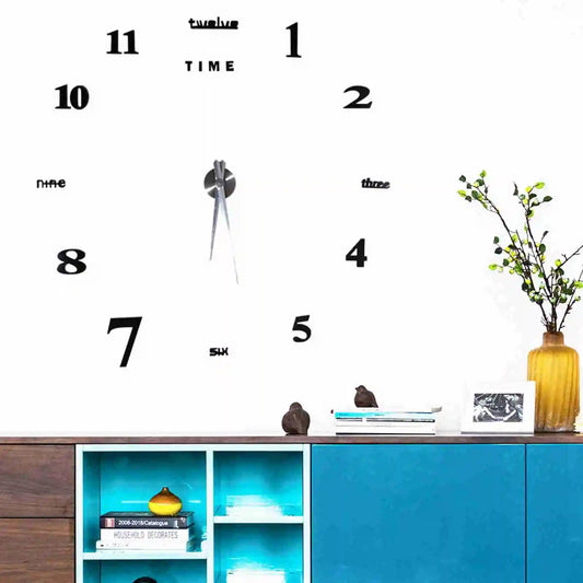 Modern DIY Large 3D Wall Clock Kit
