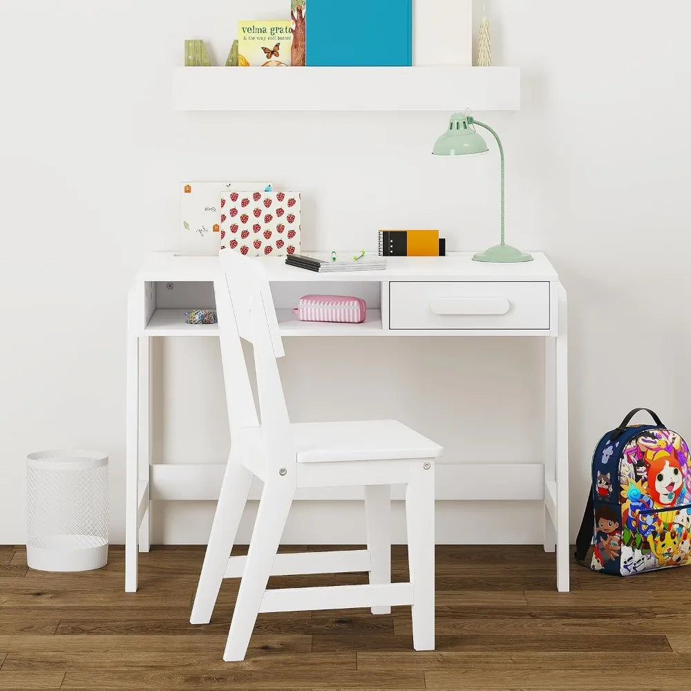 Kid's Wooden Study Table, Desk and Chair Set