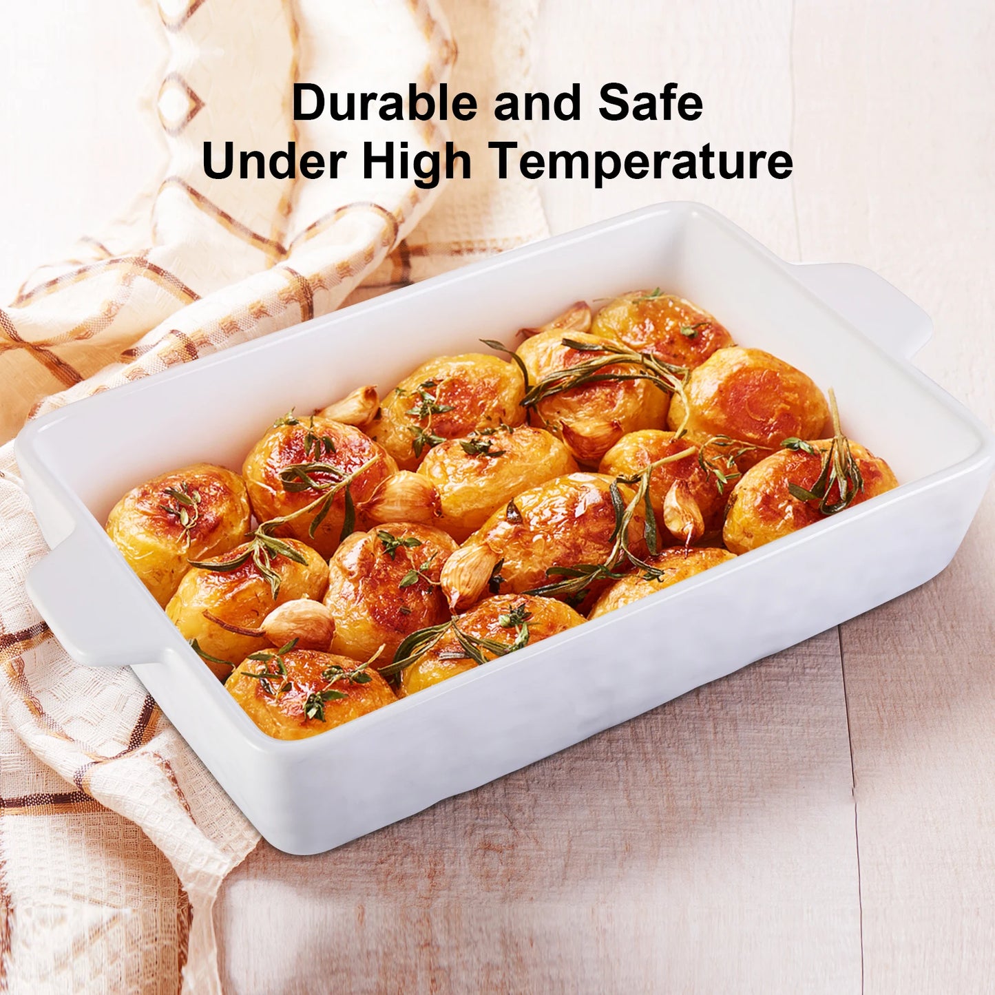 3PCS Ceramic Glazed Relief Baking Tray