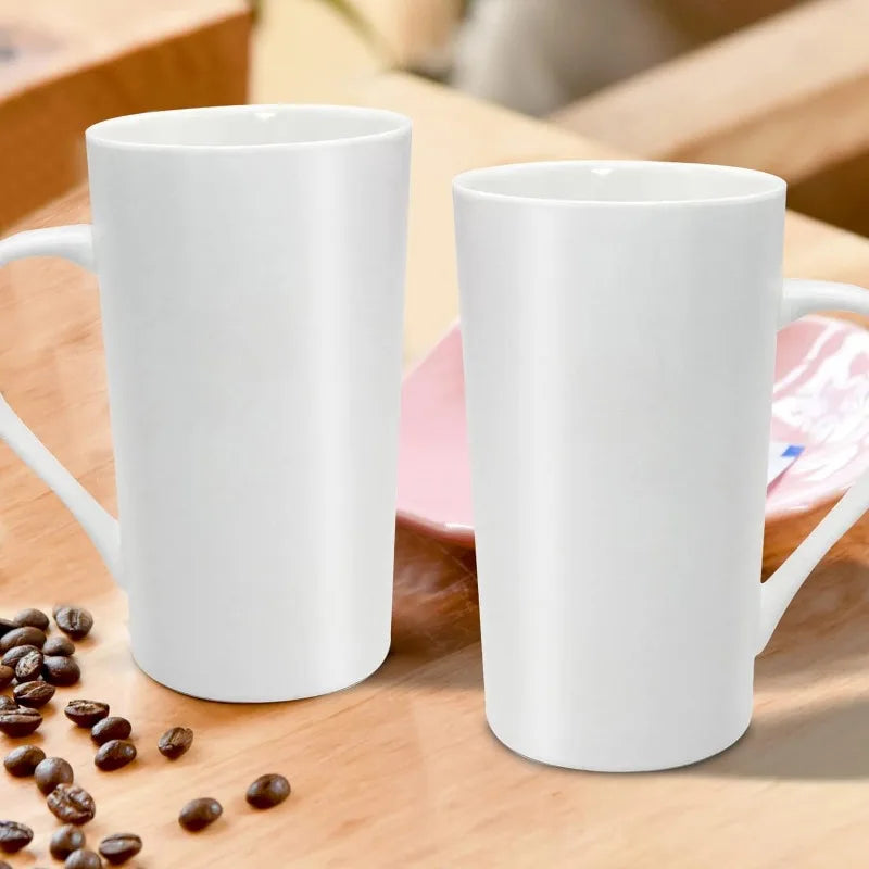 20oz Tall Porcelain Coffee Mugs Set of 6