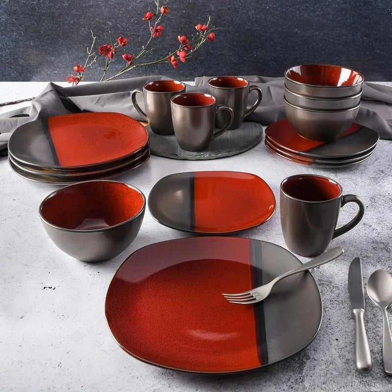 Althea Reactive Dinnerware Set, Service for 4 (16pcs)