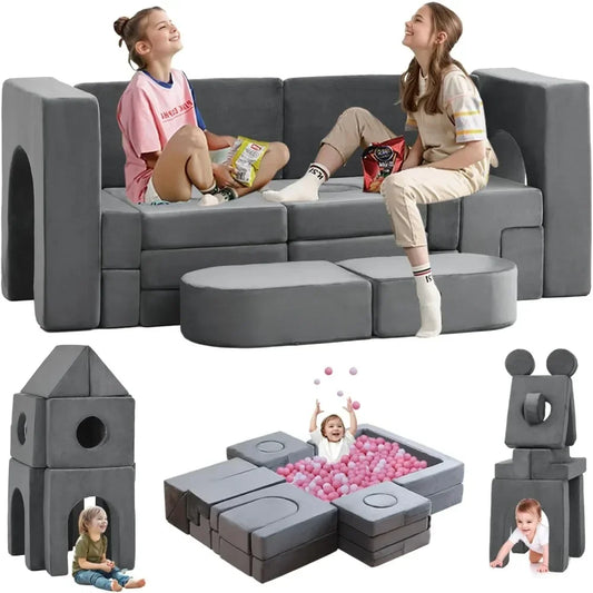 22Pcs Modular Kids Play Couch, Floor Sofa for Children