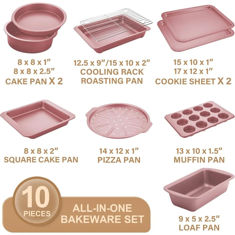 10 Piece Nonstick Baking Pans Set