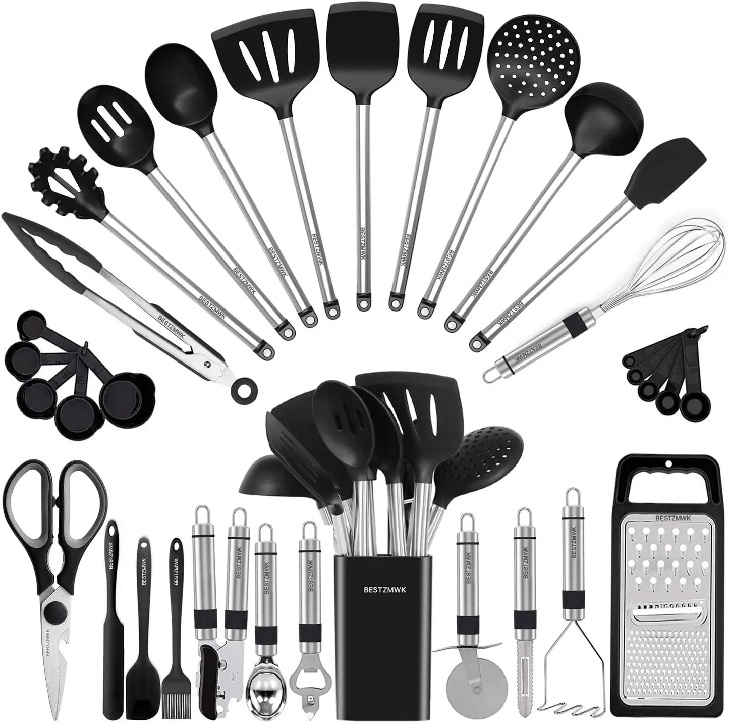 33pcs Silicone Kitchen Utensil Set for Nonstick Cookware