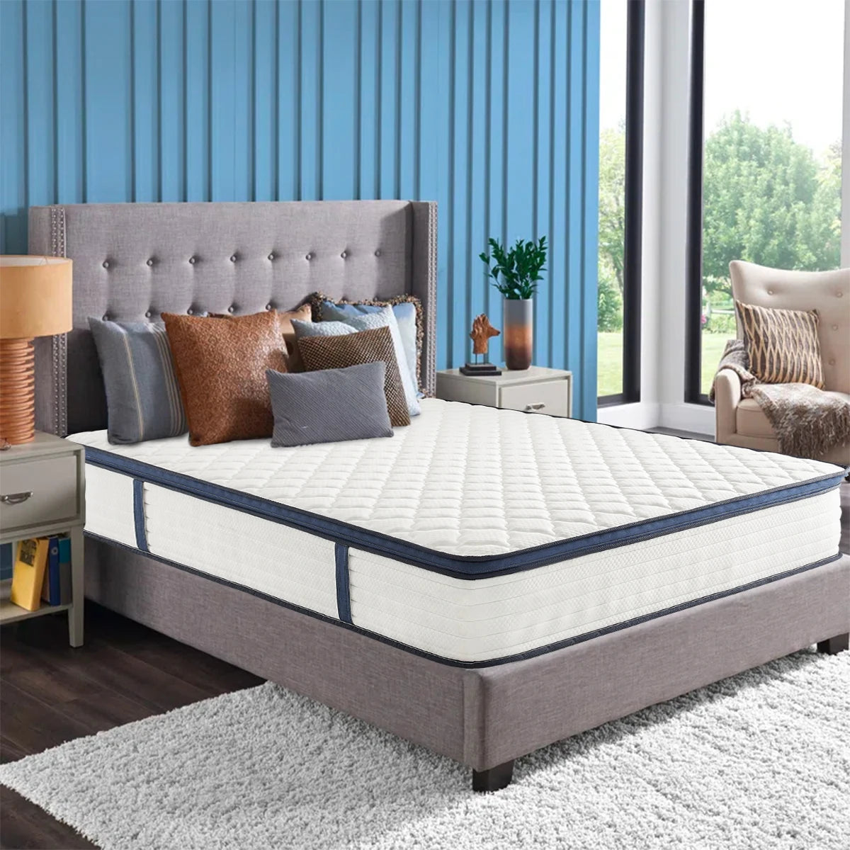 Gel Memory Foam Pressure Relief, Hybrid Mattress in a Box