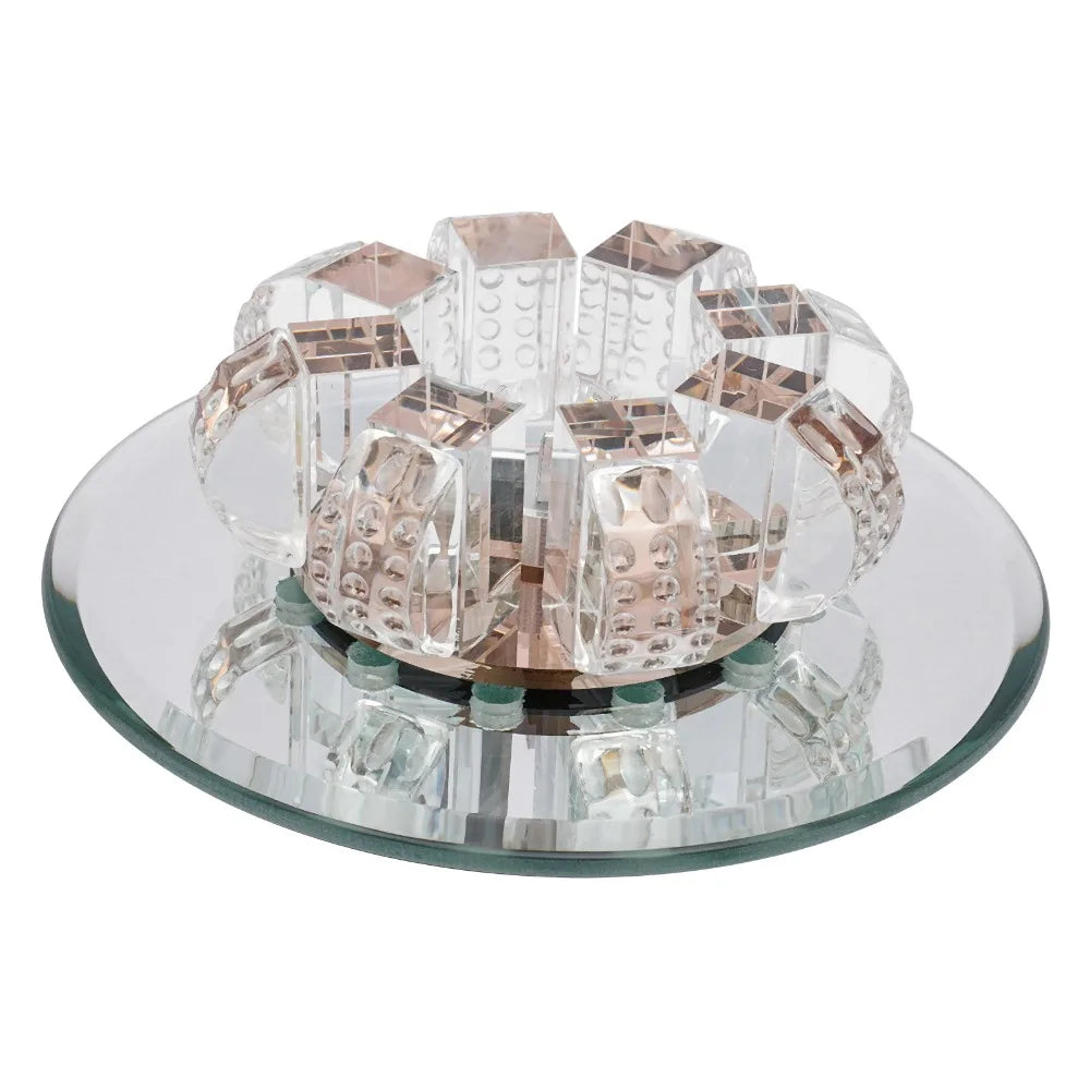 Modern Crystal Flush Mount LED Chandelier Light Fixture