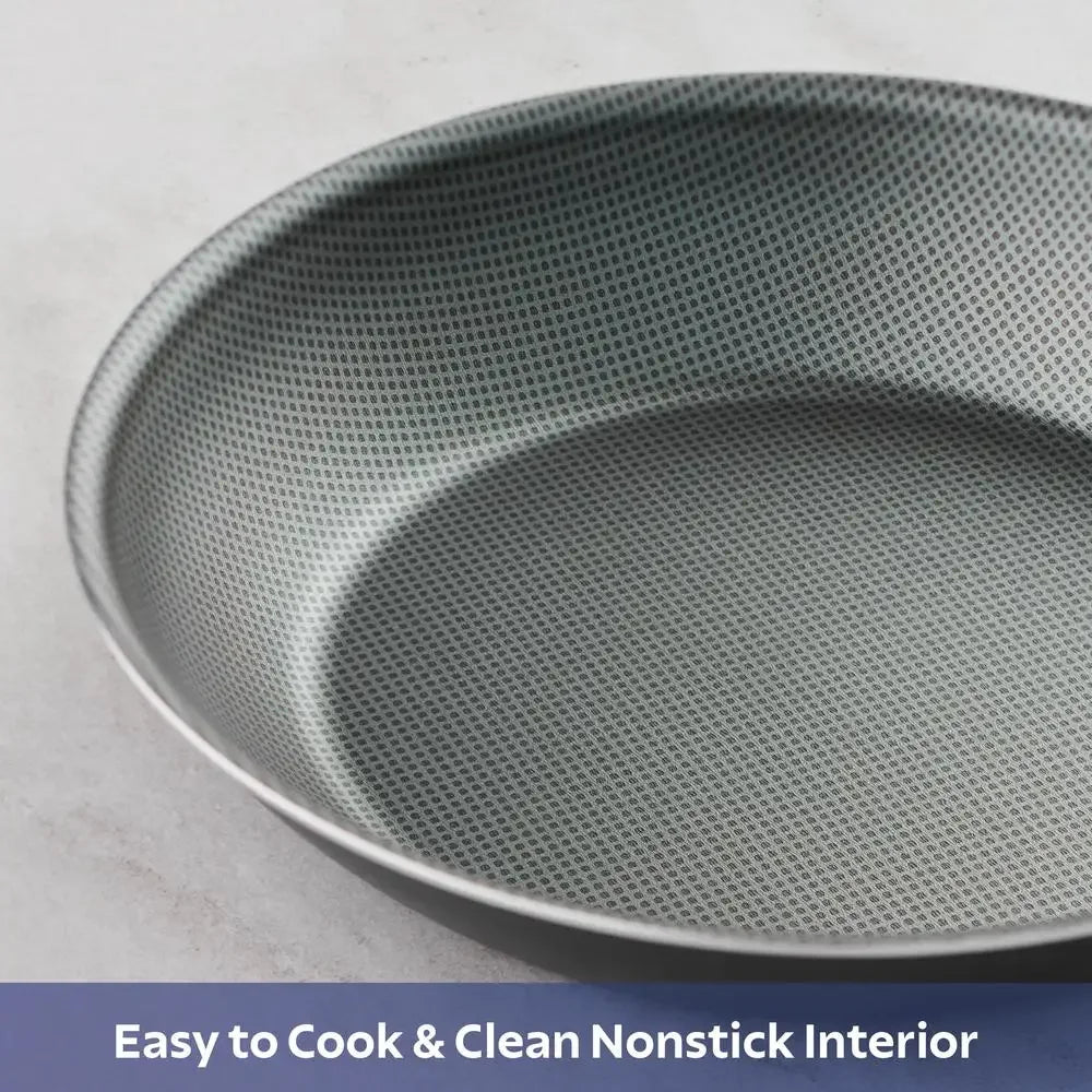 PrimaWare 18-Piece Stainless Steel Nonstick Cookware Set, Gray