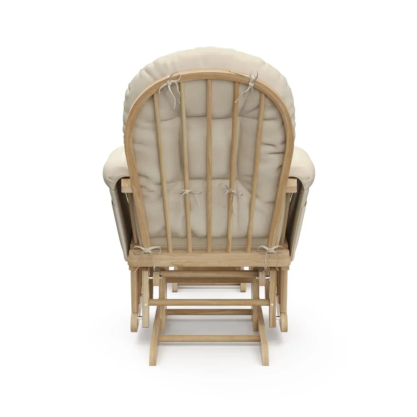 Premium Hoop Glider and Ottoman (Natural/Beige)